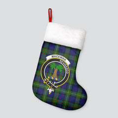 MacEwan Modern Tartan Crest Christmas Stocking