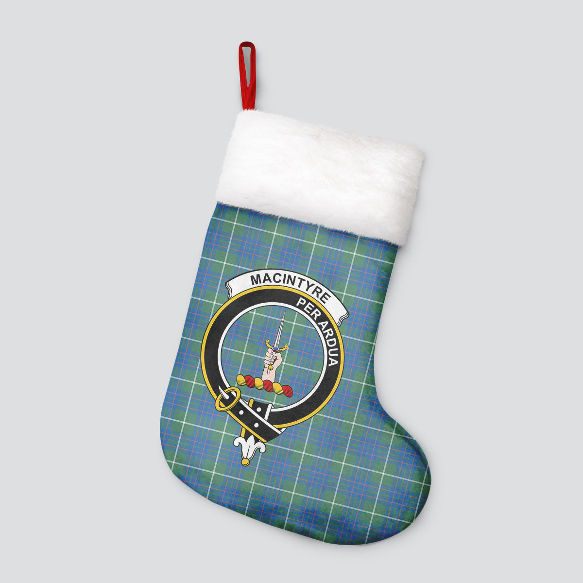 MacIntyre Hunting Ancient Tartan Crest Christmas Stocking