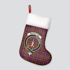 MacIntyre Modern Tartan Crest Christmas Stocking