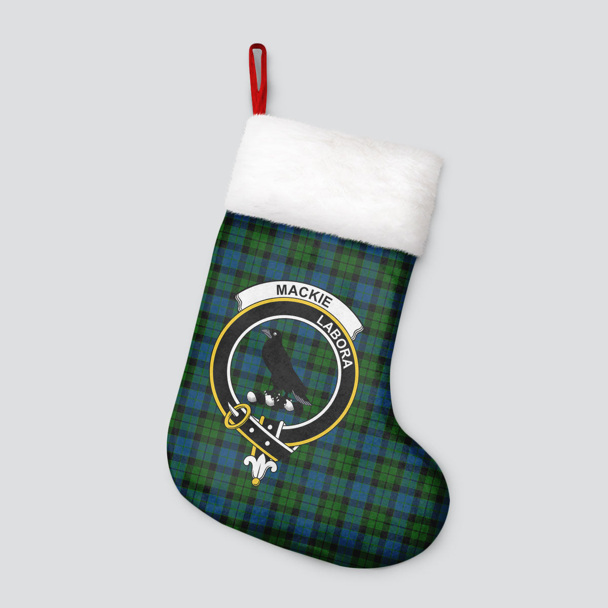 MacKie Tartan Crest Christmas Stocking