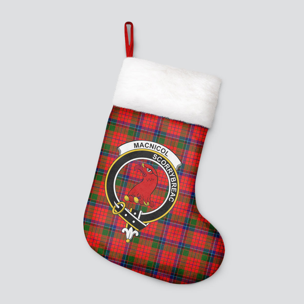 MacNicol (of Scorrybreac) Tartan Crest Christmas Stocking