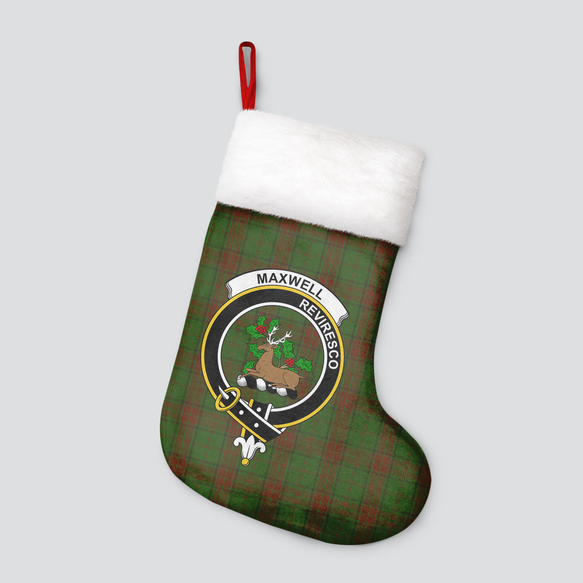 Maxwell Hunting Tartan Crest Christmas Stocking