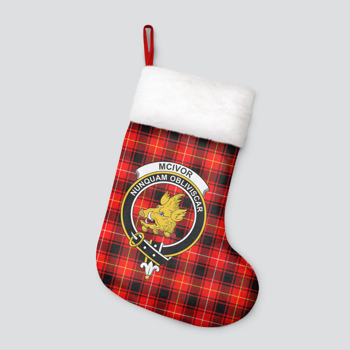 McIvor Tartan Crest Christmas Stocking