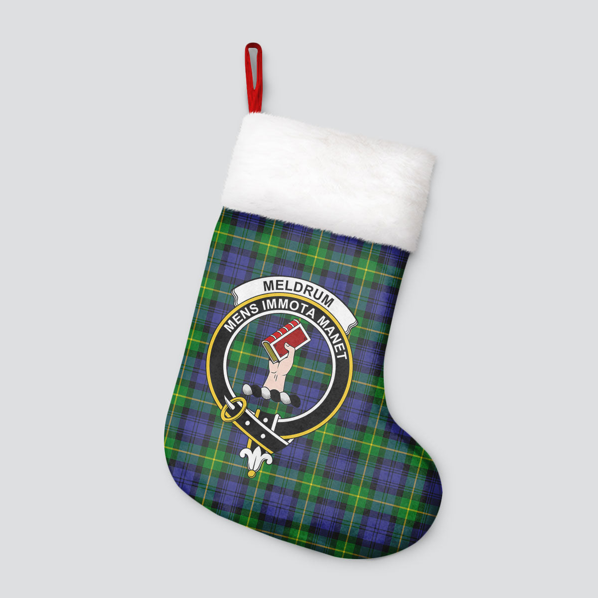 Meldrum Tartan Crest Christmas Stocking