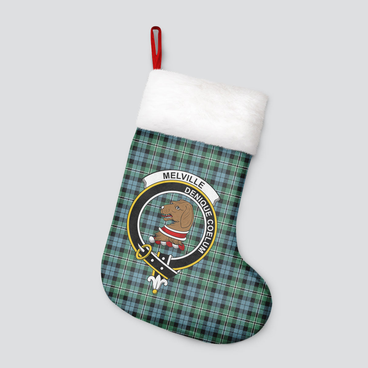 Melville Tartan Crest Christmas Stocking