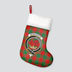 Moncreiffe (or Moncreiff) Tartan Crest Christmas Stocking