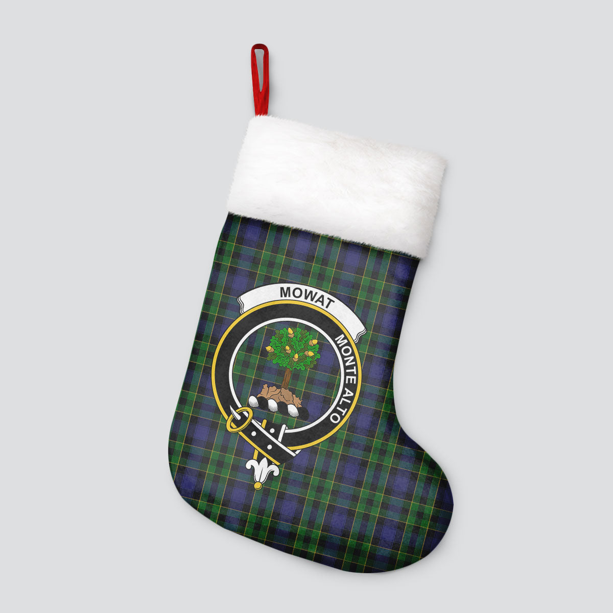 Mowat Modern Tartan Crest Christmas Stocking