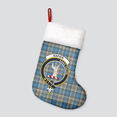 Napier Ancient Tartan Crest Christmas Stocking