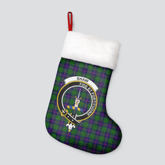 Shaw Modern Tartan Crest Christmas Stocking