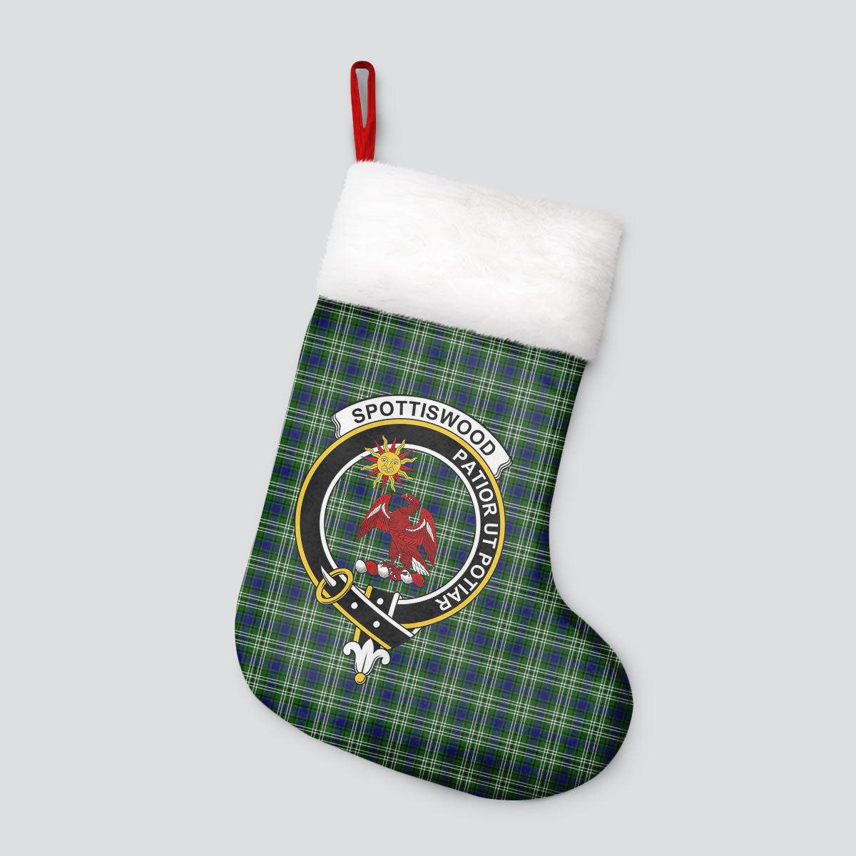 Spottiswood Tartan Crest Christmas Stocking