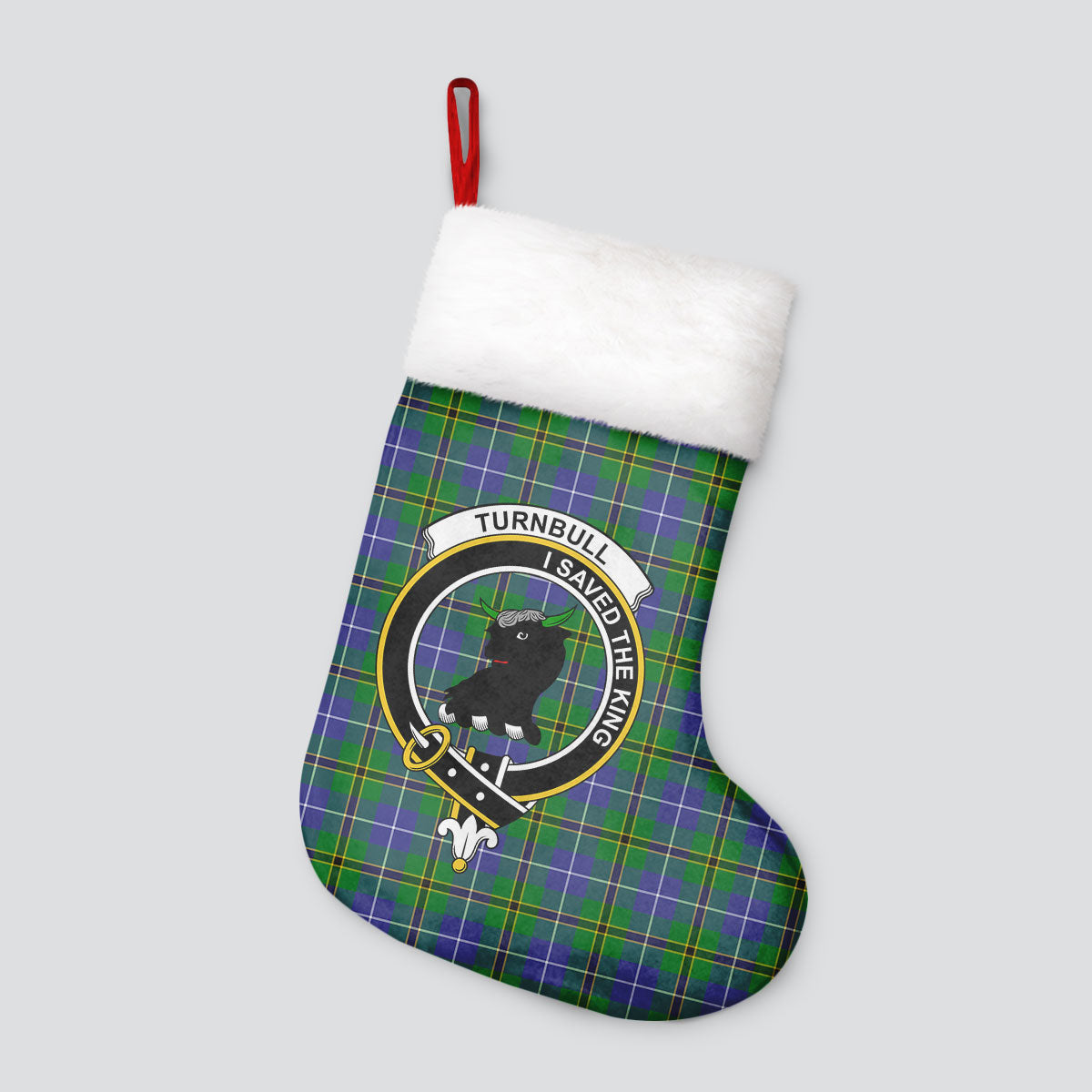 Turnbull Hunting Tartan Crest Christmas Stocking