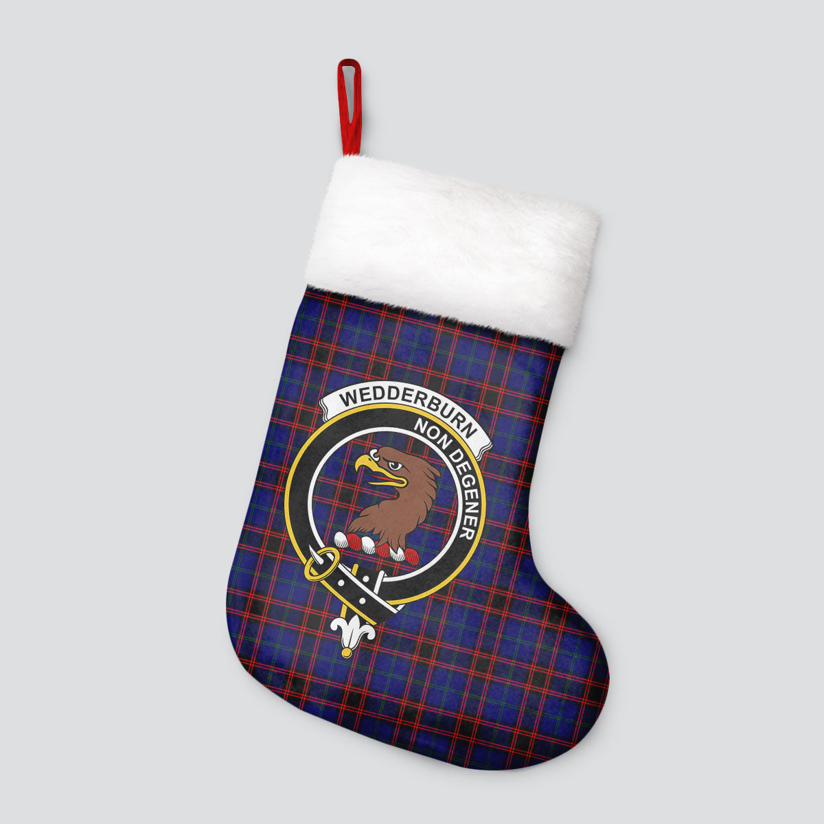 Wedderburn Tartan Crest Christmas Stocking