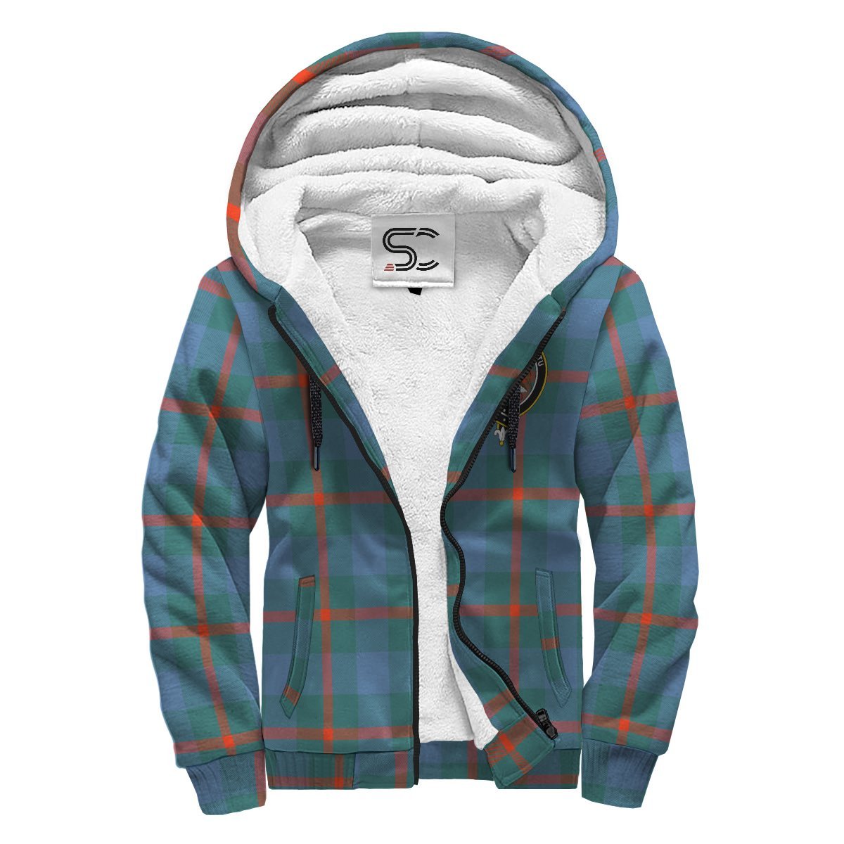 Agnew Ancient Tartan Crest Sherpa Hoodie