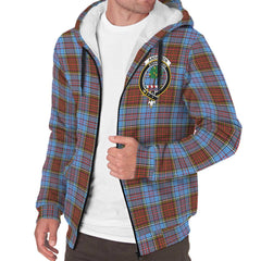 Anderson Modern Tartan Crest Sherpa Hoodie