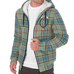 Balfour Blue Tartan Crest Sherpa Hoodie