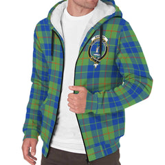 Barclay Hunting Ancient Tartan Crest Sherpa Hoodie