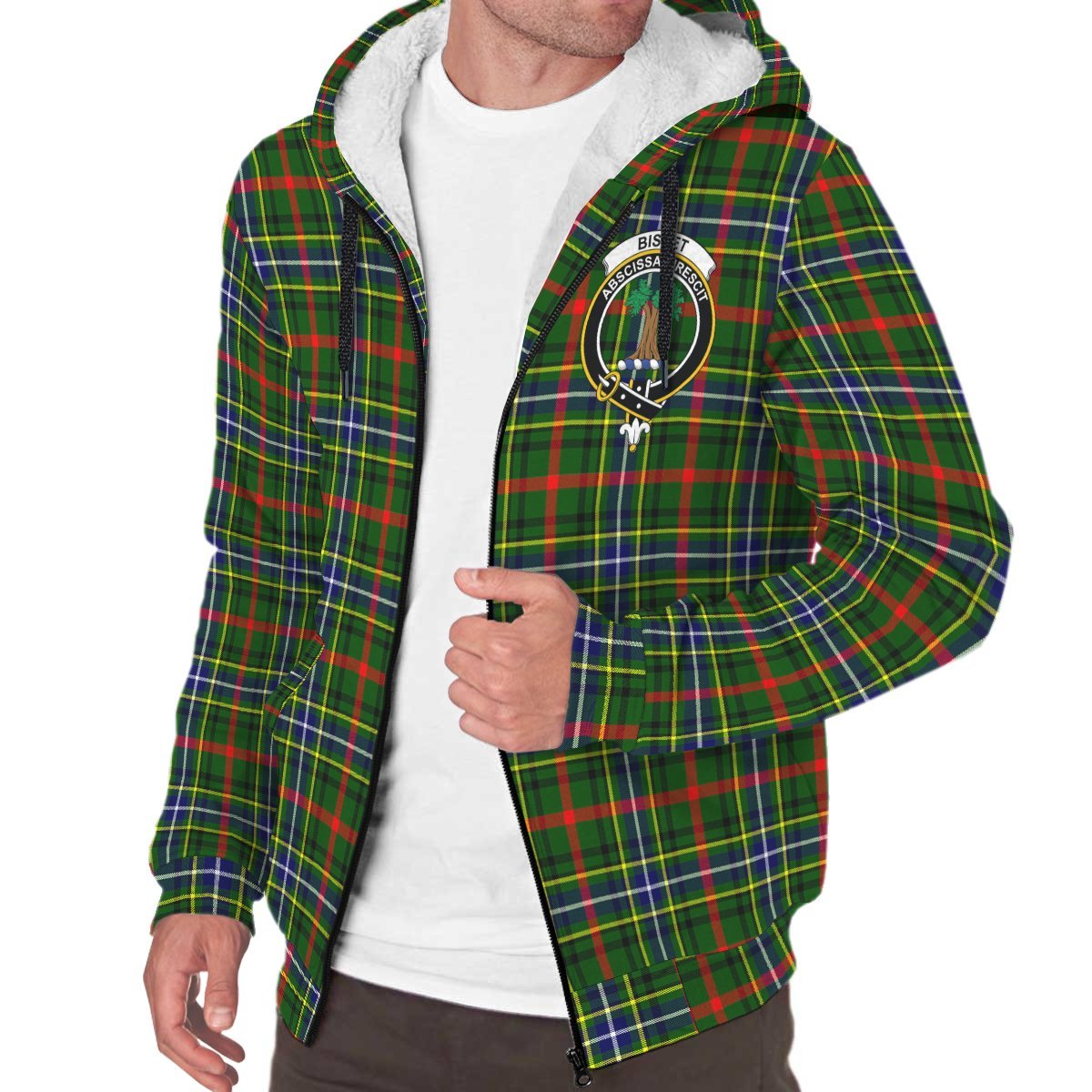 Bisset Tartan Crest Sherpa Hoodie