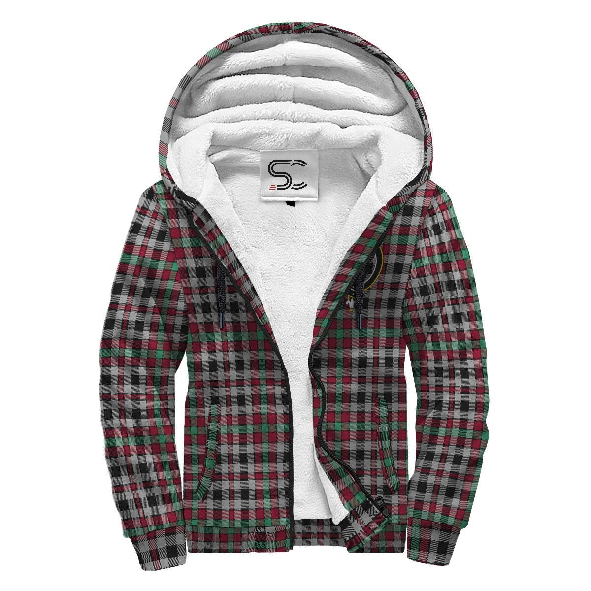 Borthwick Ancient Tartan Crest Sherpa Hoodie