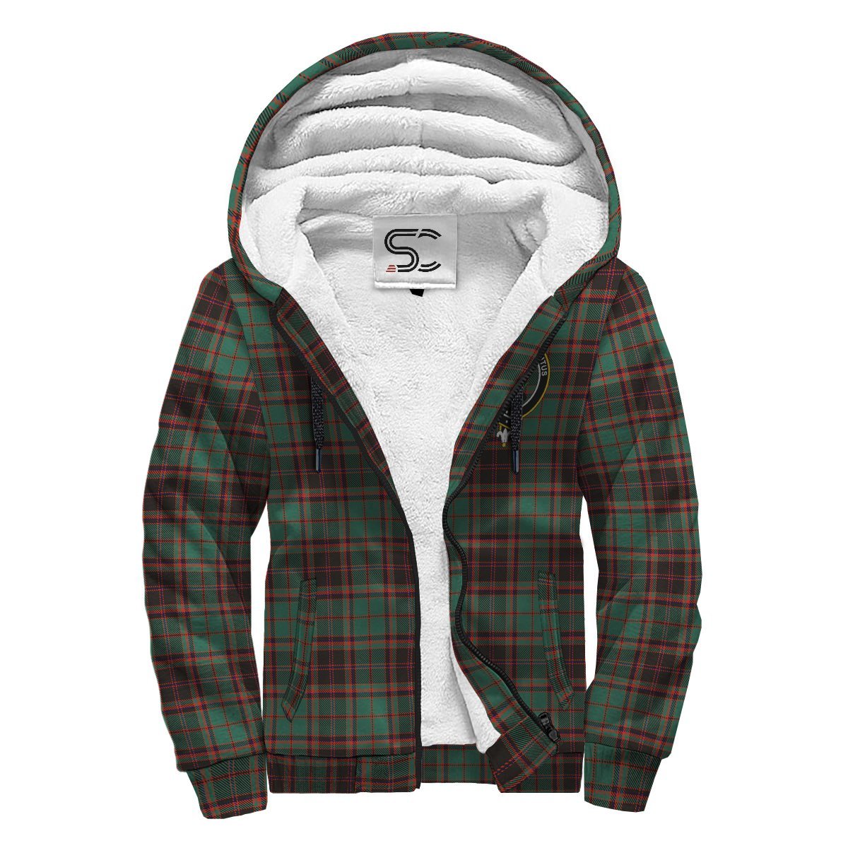 Buchan Ancient Tartan Crest Sherpa Hoodie