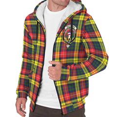 Buchanan Modern Tartan Crest Sherpa Hoodie