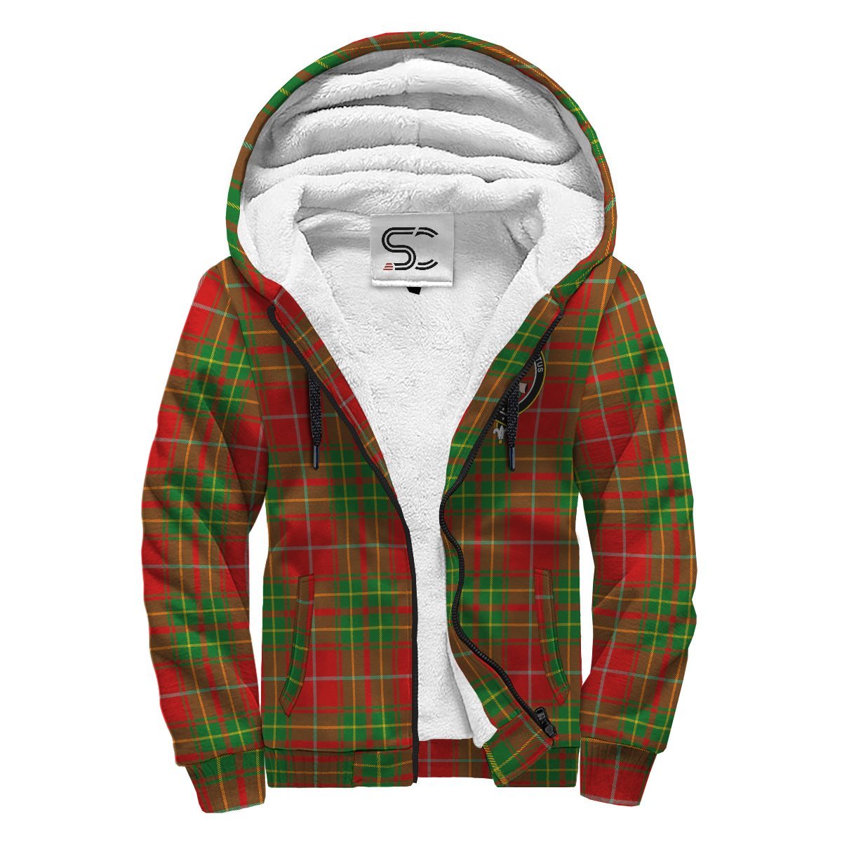 Burnett Ancient Tartan Crest Sherpa Hoodie