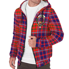 Cameron of Lochiel Modern Tartan Crest Sherpa Hoodie