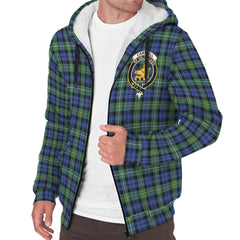 Campbell Argyll Ancient Tartan Crest Sherpa Hoodie