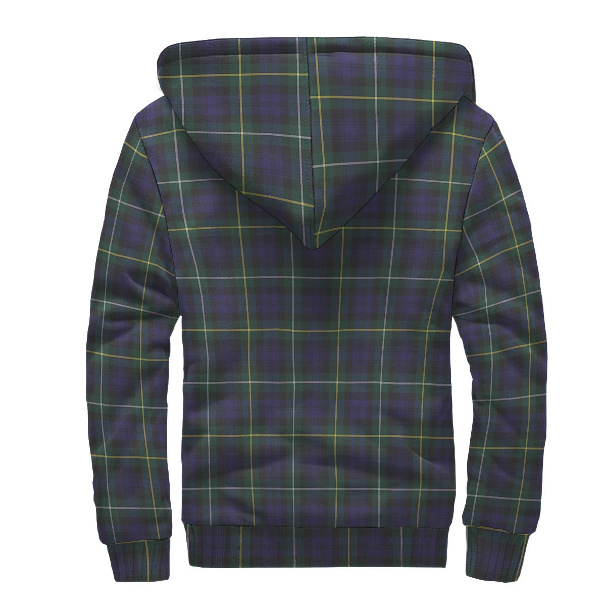 Campbell Argyll Modern Tartan Crest Sherpa Hoodie