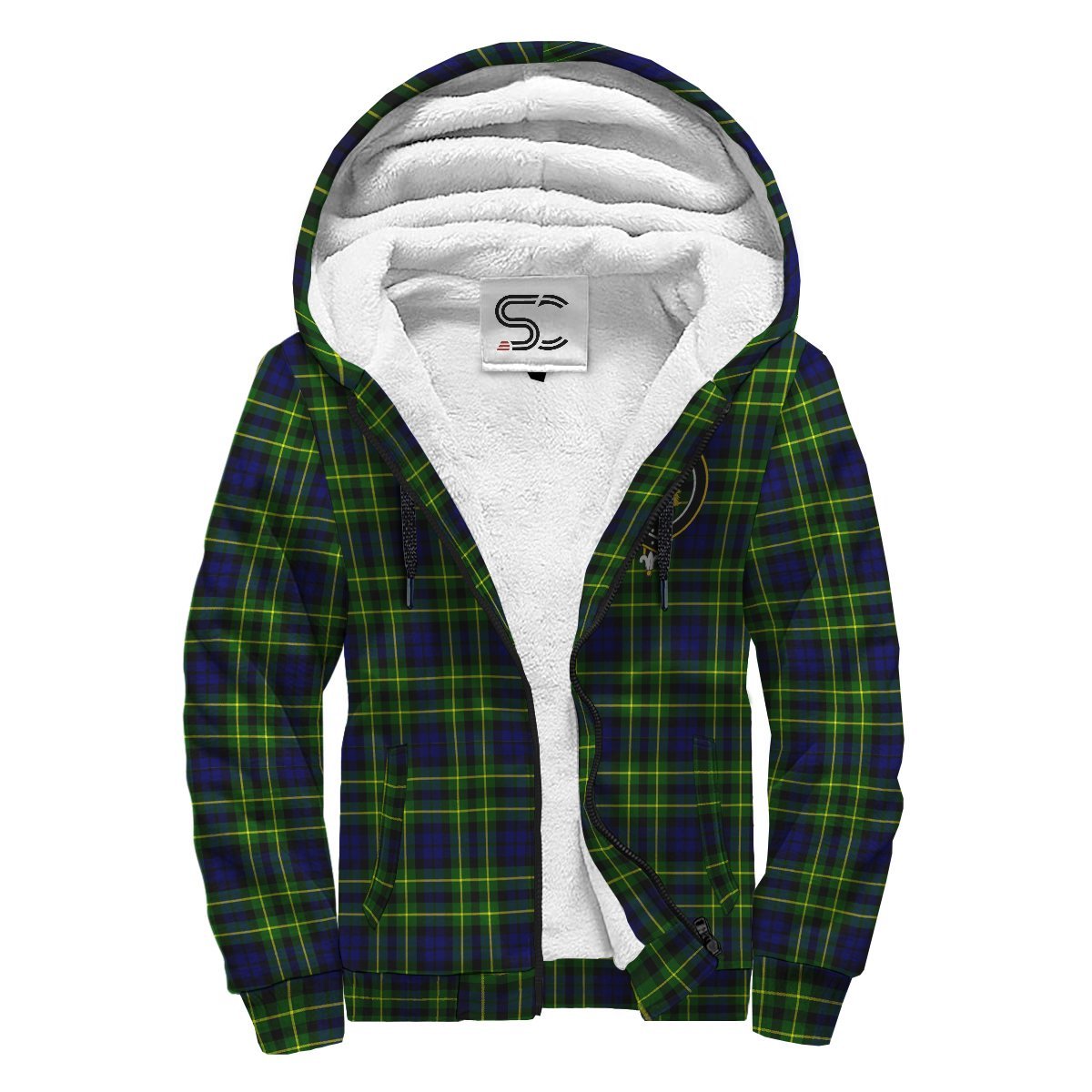 Campbell of Breadalbane Modern Tartan Crest Sherpa Hoodie