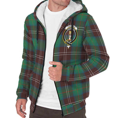 Chisholm Hunting Ancient Tartan Crest Sherpa Hoodie