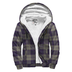 Cunningham Dress Blue Dancers Tartan Crest Sherpa Hoodie