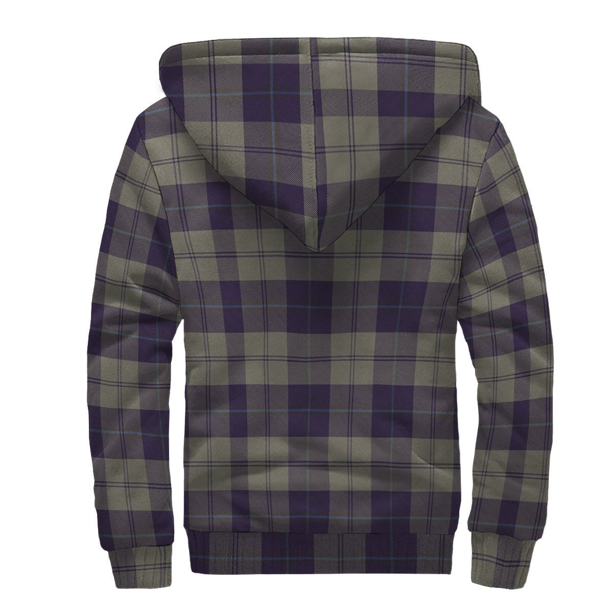 Cunningham Dress Blue Dancers Tartan Crest Sherpa Hoodie