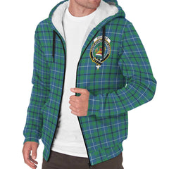 Douglas Ancient Tartan Crest Sherpa Hoodie