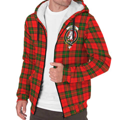 Dunbar Modern Tartan Crest Sherpa Hoodie