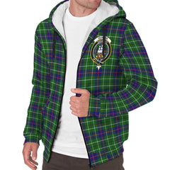 Duncan Modern Tartan Crest Sherpa Hoodie