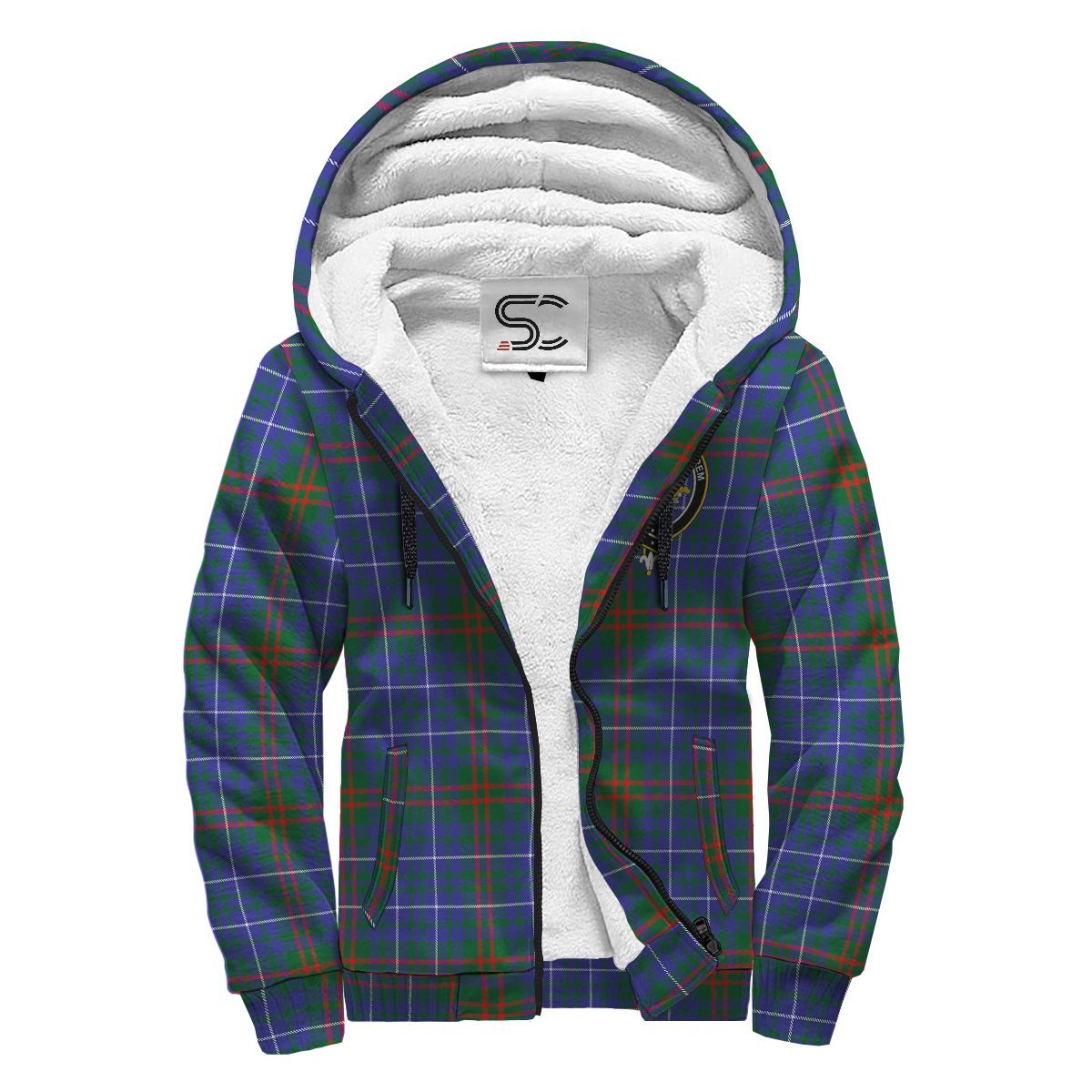 Edmonstone Tartan Crest Sherpa Hoodie