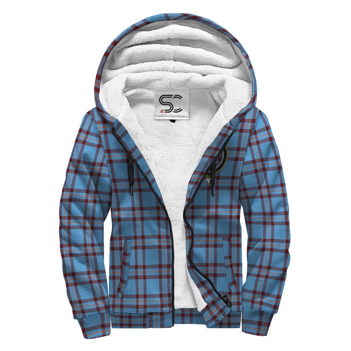 Elliot Ancient Tartan Crest Sherpa Hoodie