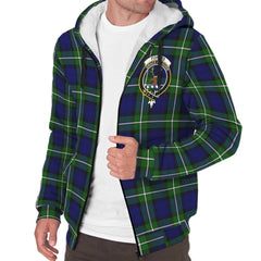 Forbes Modern Tartan Crest Sherpa Hoodie