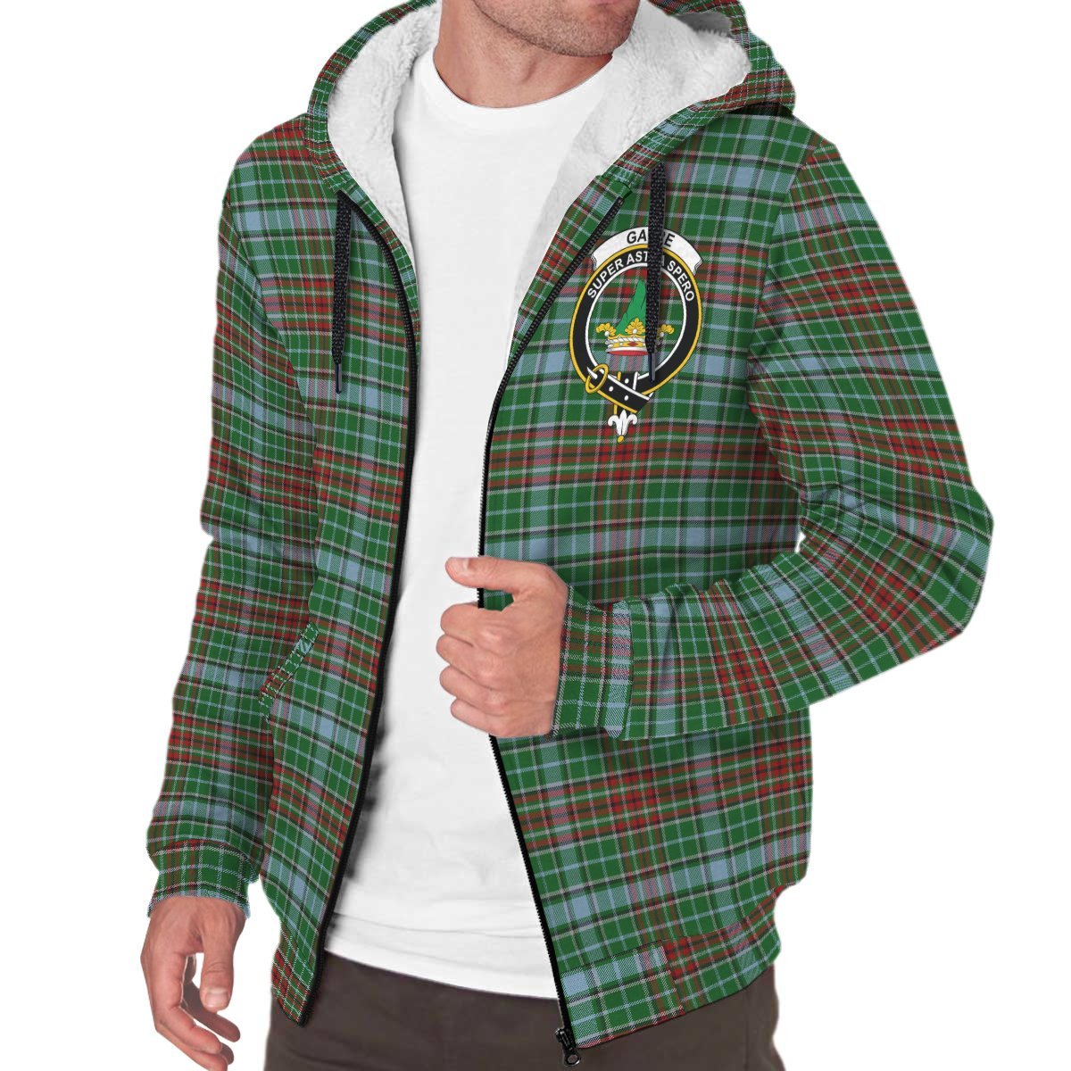 Gayre Tartan Crest Sherpa Hoodie