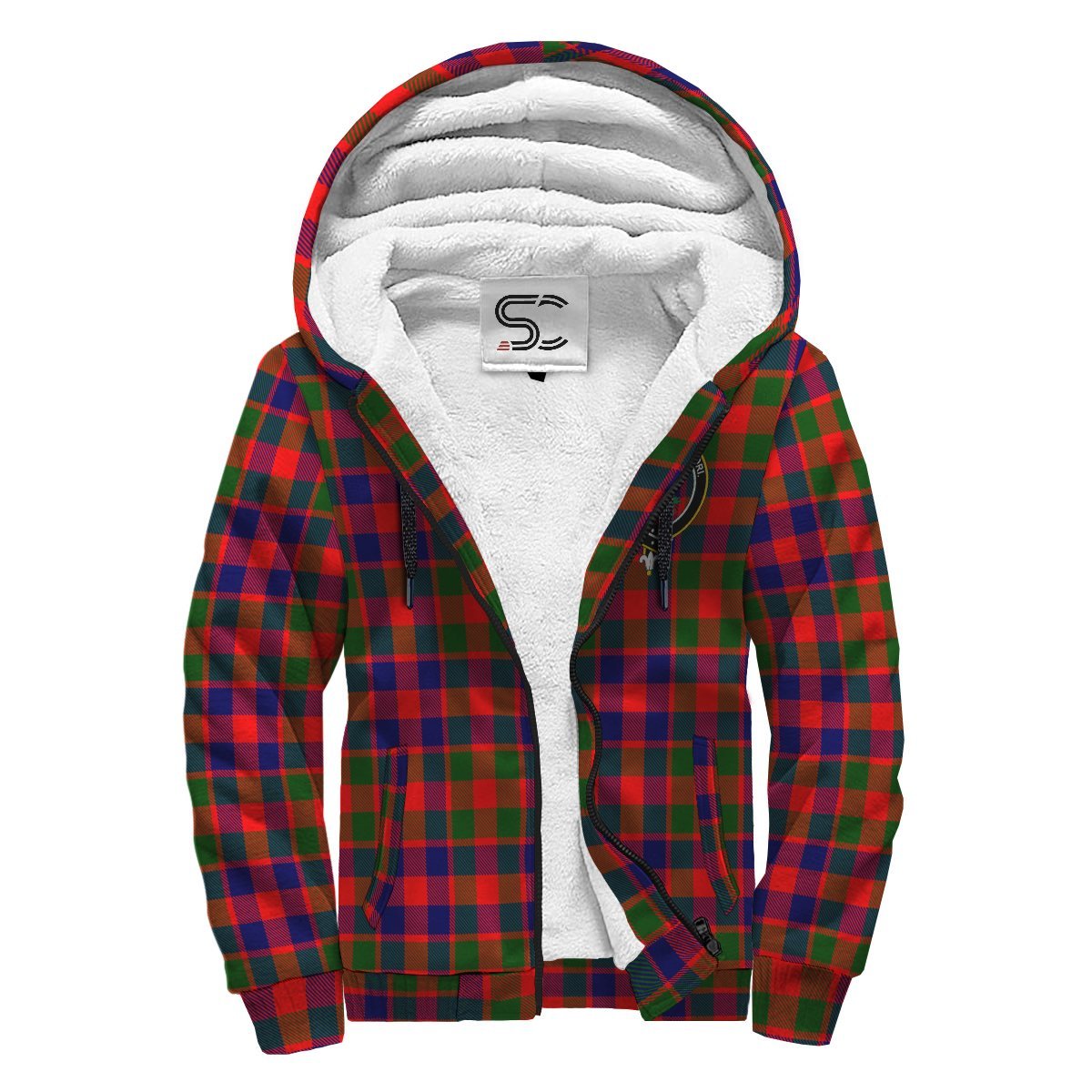 Gow Modern Tartan Crest Sherpa Hoodie