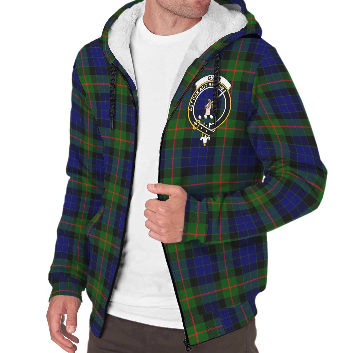 Gunn Modern Tartan Crest Sherpa Hoodie