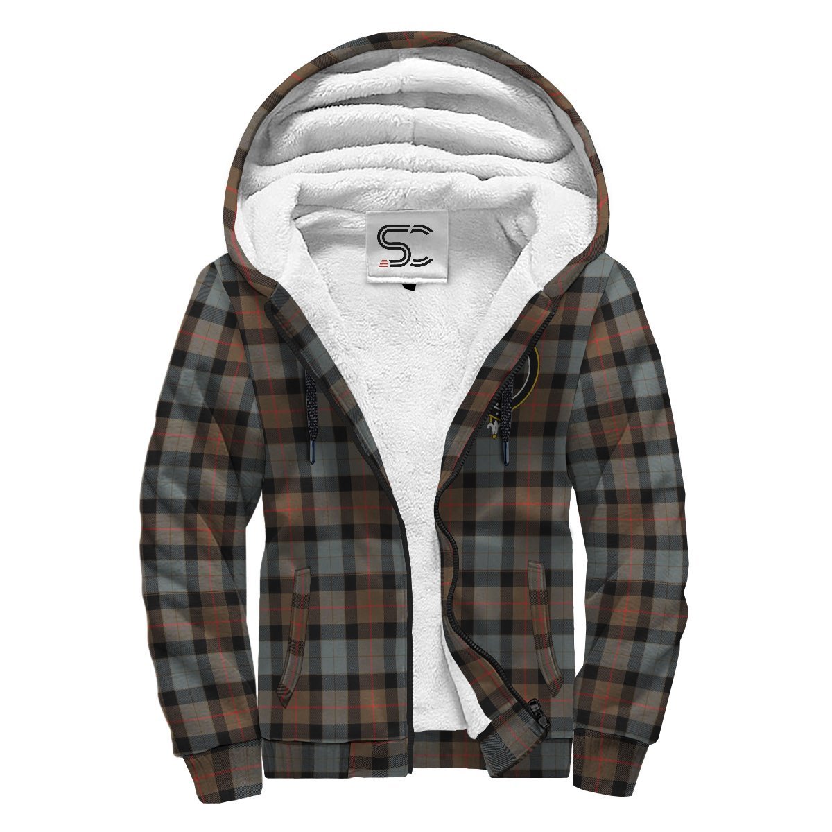 Gunn Weathered Tartan Crest Sherpa Hoodie