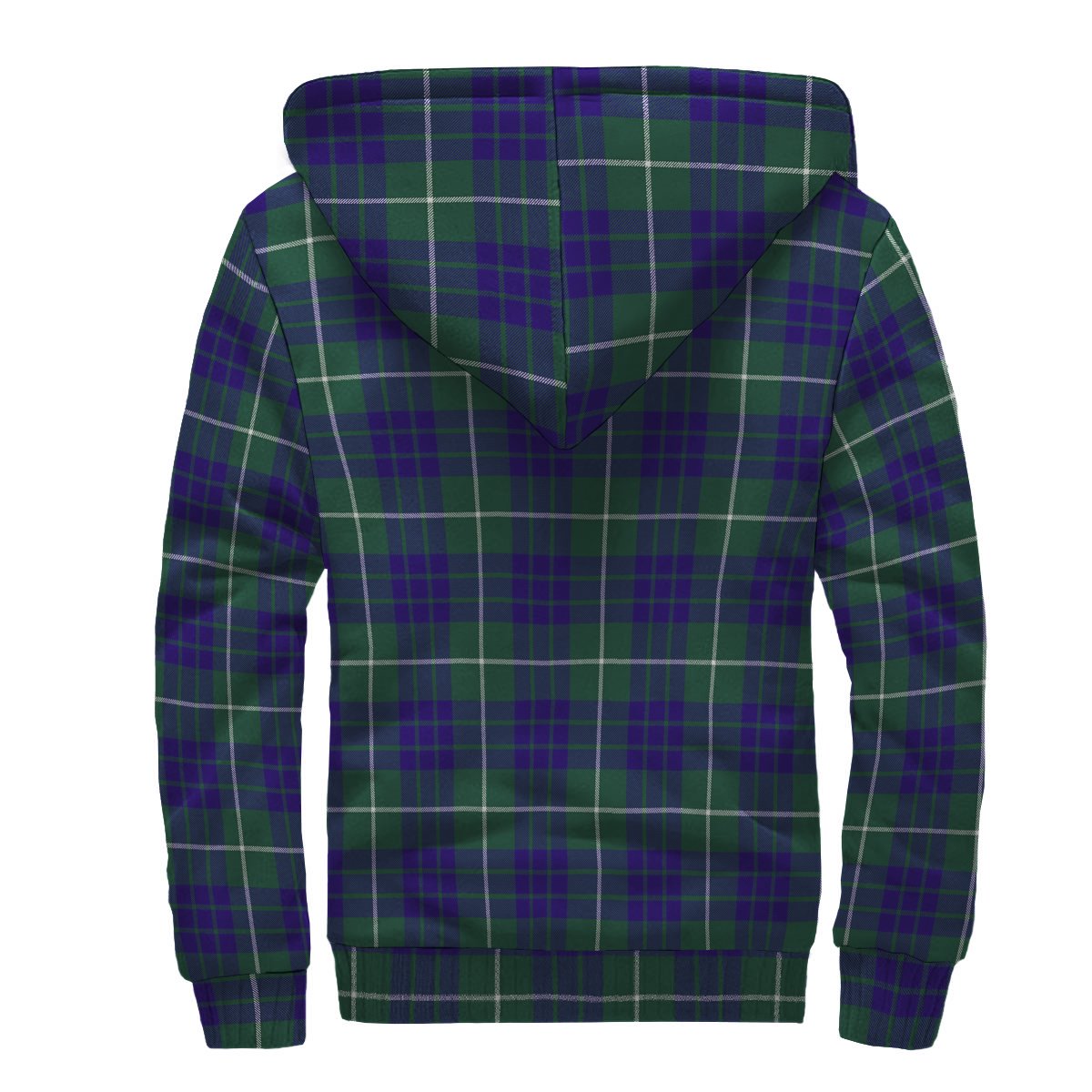 Hamilton Hunting Modern Tartan Crest Sherpa Hoodie