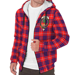 Hamilton Modern Tartan Crest Sherpa Hoodie