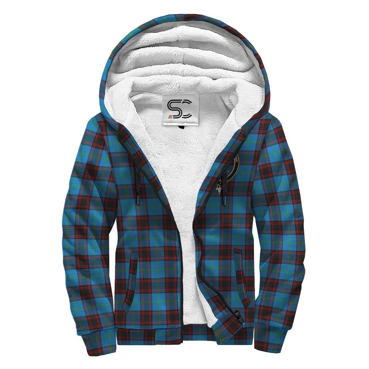 Home Ancient Tartan Crest Sherpa Hoodie