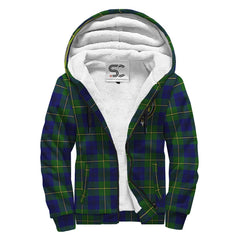 Johnston Modern Tartan Crest Sherpa Hoodie