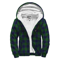 Keith Modern Tartan Crest Sherpa Hoodie