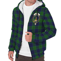 Keith Modern Tartan Crest Sherpa Hoodie