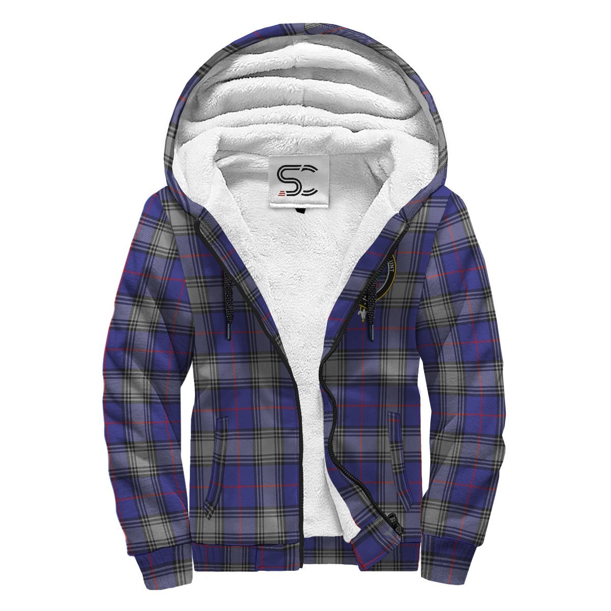 Kinnaird Tartan Crest Sherpa Hoodie