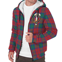 Lindsay Modern Tartan Crest Sherpa Hoodie